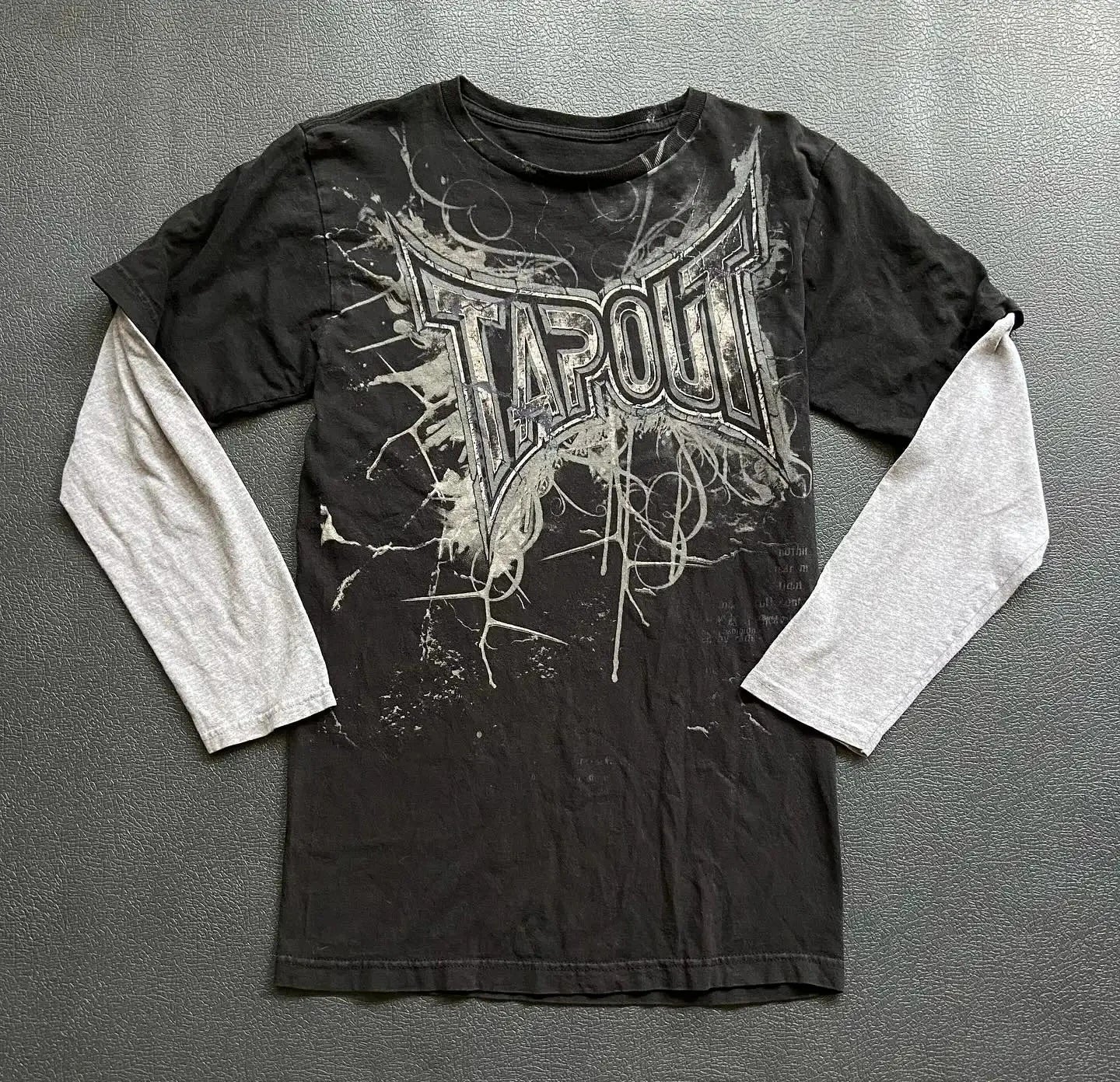 2000s Graphic Tapout T Shirt With Long Sleeve